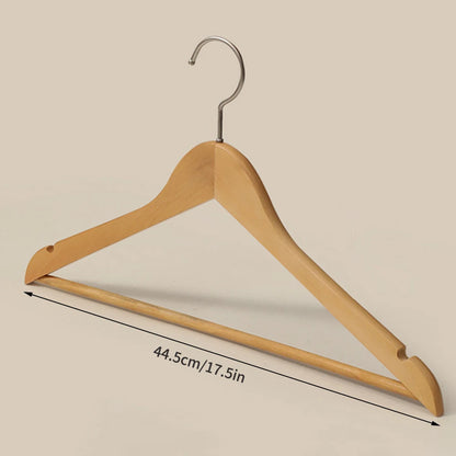 5PCS/10PCS/20PCS/30PCS Solid Wood Hangers Wooden Clothes Hangers Seamless Wood Clothes Hangers