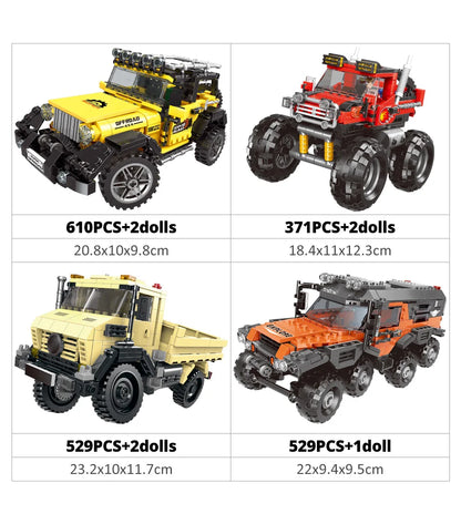 ZKZC Technical Off-road Racing Vehicle Truck Car Model Building Blocks City Monster Trucks Bricks Toys For Children Gift