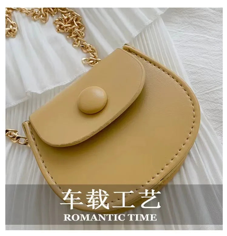 Fashion Kids Children PU Leather Shoulder Bag Lovely Baby Girls Mini Chain Coin Purse Cute Princess Crossbody Bags Small Wallet