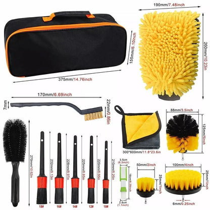 122Pcs Car Detailing Set Soft Brush Interior Wheel Valet Pro Clean Kit Hot