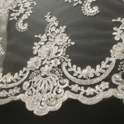 White African Lace Fabric 2025 Embroidered Nigerian Lace Fabric High Quality Cord lace French Tulle Fabric Wedding L-W006A