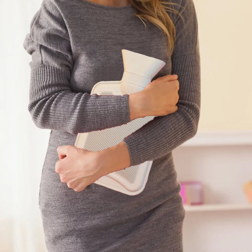 2 Litre Hot Water Bottles Natural Rubber Capacity Heat Therapy Pain Relief