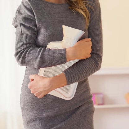 2 Litre Hot Water Bottles Natural Rubber Capacity Heat Therapy Pain Relief