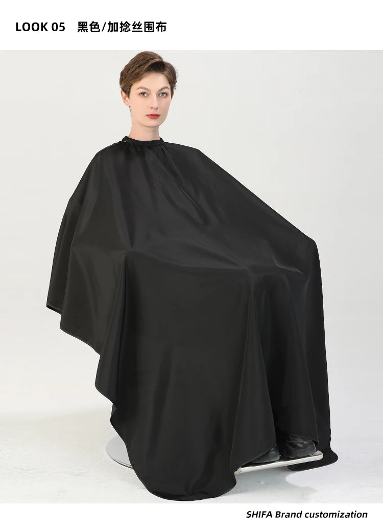 Plus Salon Professional Haircut Shawl Snap Waterproof Hairdresser Hairdressing Apron Barber Hair Cutting Dye Hair Styling Capes