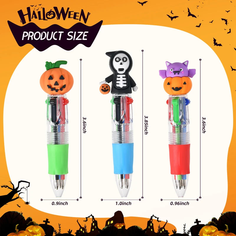 5-30Pcs Halloween Themed Ballpoint Pen Bulk for Kids Halloween Party Favors Gift School Prize Goodie Bag Stuffers Four-color