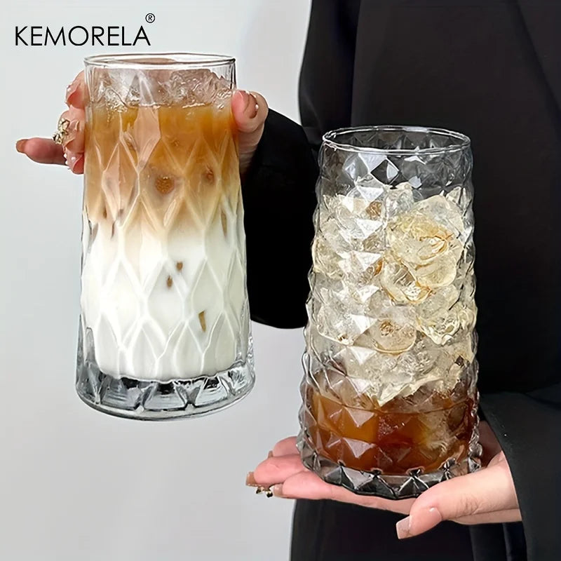 KEMORELA INS 500ML Eiskaffeebecher, ideal für Whisky, Tee, Saft, Milch und Wasser.