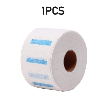 Hot 6pcs/lot Plastic Hair Clip Hairdressing Clamps With 1 Roll Disposable Haircut Necks Hairdressing Collar Hairdressing Set