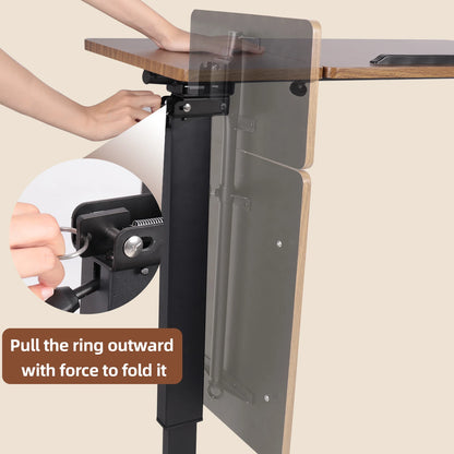 Height Adjustable Tilt Overbed Bedside Table Rolling Sofa Laptop Table Folding Tilting for Medical Hospital Home