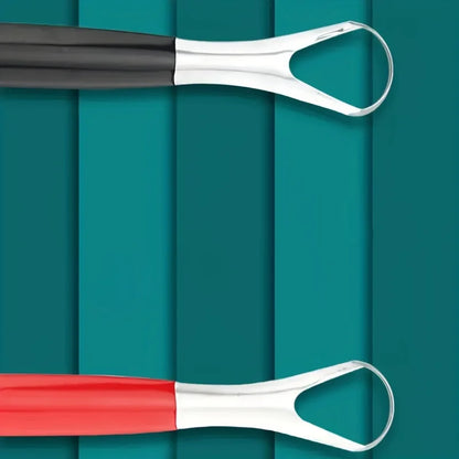 A Stainless Steel Tongue Scraper Designed to Bad Breath, This Reusable Oral Hygiene Tool Serves As a Tongue Cleaning Beauty