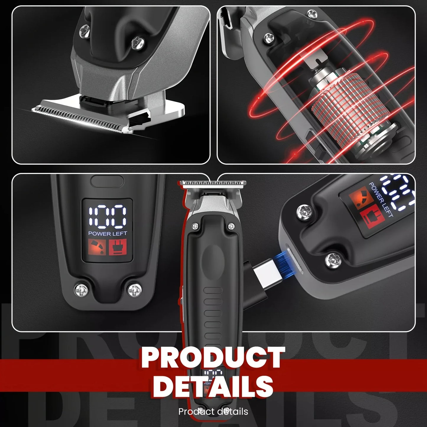 SEJOY Professional Hair Clippers for Men Hair Trimmer Kit Cordless Barber Machines Men's Shaver Gifts