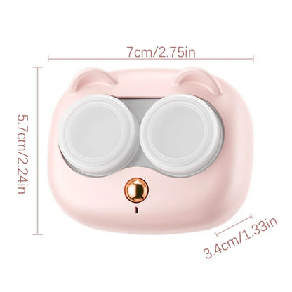 USB Ultrasonic Contact Lens Cleaner Machine,  with Removable Box, Portable Rechargeable & Battery Dual mode optional