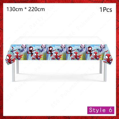 Spiderman Birthday Party Decorations Disposable Tableware Plate Cup Napkins Bags Spidey Party Birthday Decoration Supplies Set