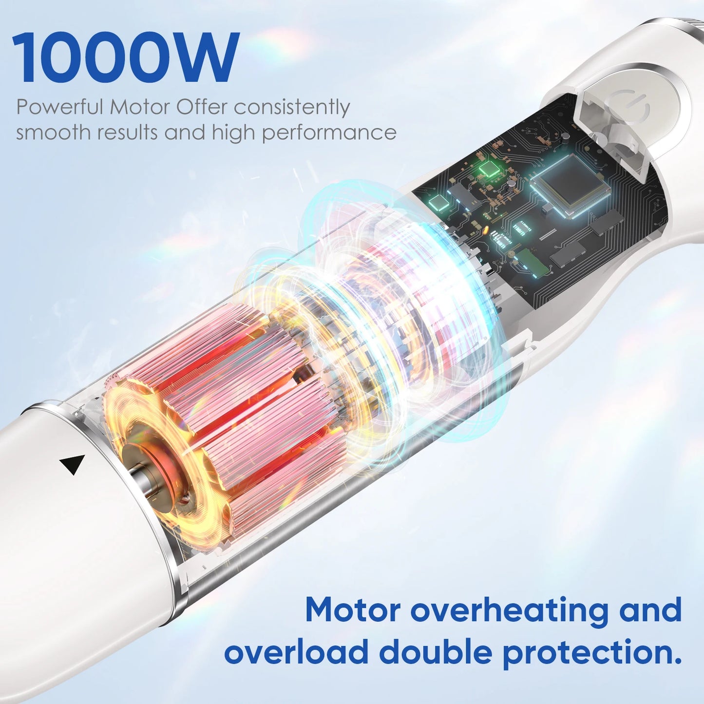 BioloMix 1000W 4-in-1 Immersion Hand Stick Blender Mixer Vegetable Meat Grinder 500ml Chopper Whisk 600ml Smoothie Cup