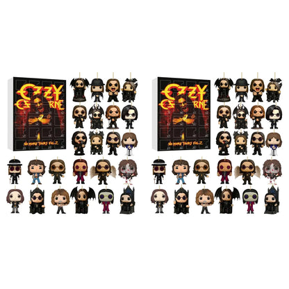1/2PCS Ozzy Osbourne Rocking Advent Calendar 2D Acrylic Rocky Countdown Calendar Mini Rock Godfather Ornaments Backpack Pendant