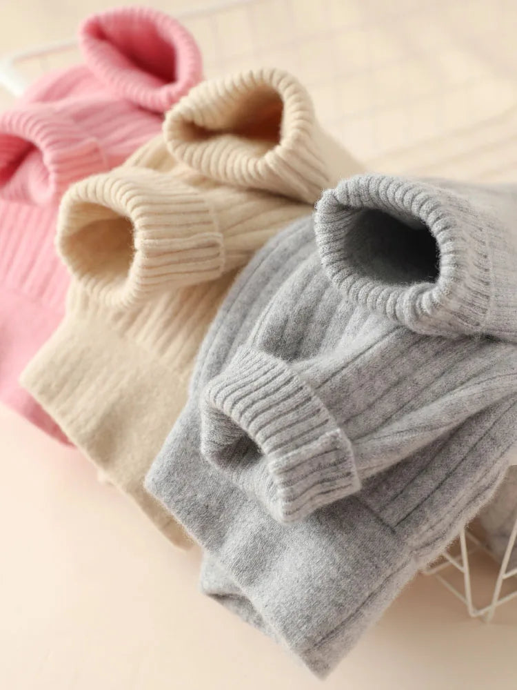 Premium 100% Merino Wool Thermal Leggings for Kids - Warm Winter Base Layer Pants for Boys & Girls