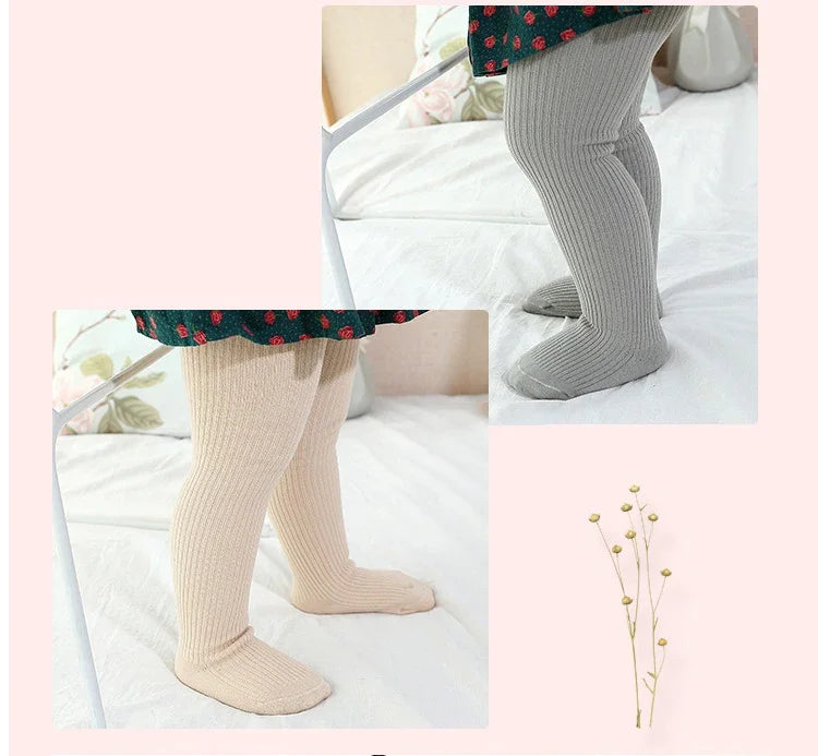 Girls Winter Tights - Thick Warm Cotton Pantyhose for Toddlers & Kids 0-6 Years