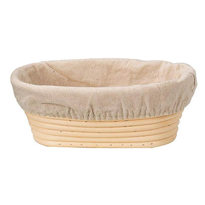 UPORS Rattan Bread Proofing Basket Natural Oval Rattan Wicker Dough Fermentation Sourdough Banneton Bread Basket for Baking