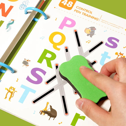 Montessori Writing Control Training Book Reusable Magical Tracing Workbook Practice Book Children Drawing Education Stationery