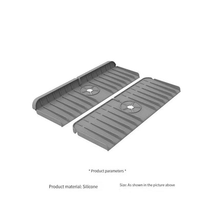 Silicone Faucet Mat Dish Soap Sponge Holder Sink Kitchen Countertop Drying Mat Bathroom Kitchen Sink Splash Guard Drain Pad