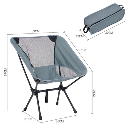 【Breeins】Foldable Camping Chairs Set Lightweight folding Chair Ultralight Backpacking Moon Chairs for Garden Picnic Beach