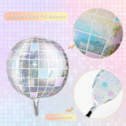 179pcs 80s music themed balloon garland arch kit, guitar disco ball musical note microphone balloons, 90s disco birthday party
