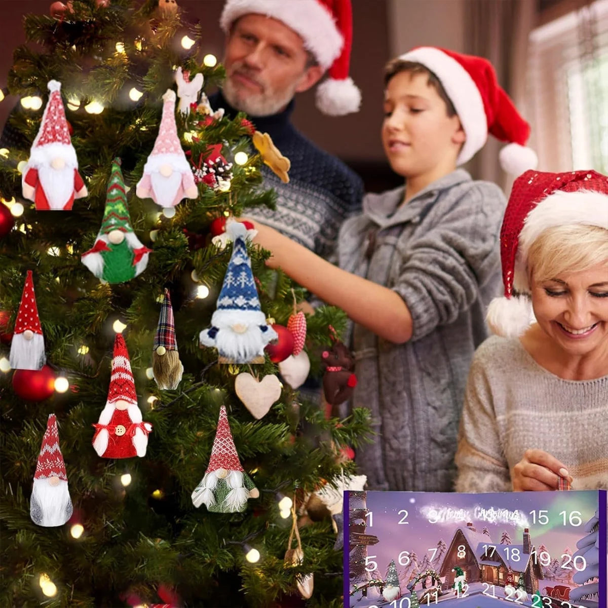 Christmas 2025 New Advent Calendar Cute Gnome 24 Days Countdown Calendar Children's Holidays Advent Calendars Christmas Supplies