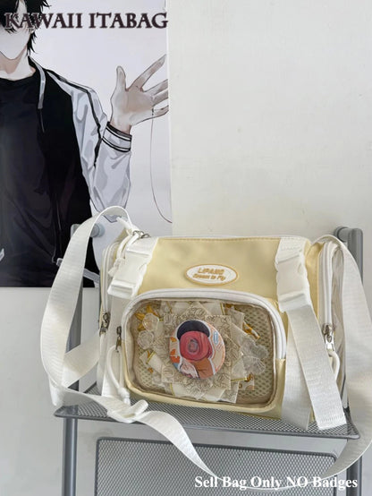 New Fashion 2025 Itabag Women Multipocket Clear Transparent Bag Summer Crossbody Bags Bucket Bag College Student Shoulder Bag