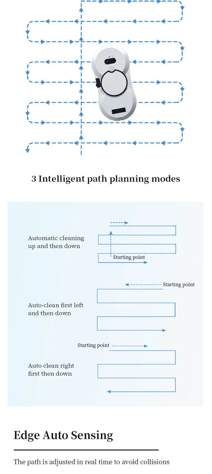 Water spray window cleaning robot intelligent high-rise double-sided brushless motor glass cleaner spray type