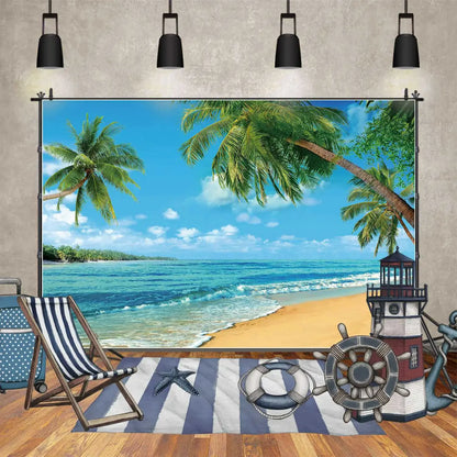 MOON.QG Tropical Summer Beach Background Photography Sunset Ocean Backdrop Newborn Photozone Wedding Accessories Shooting Props