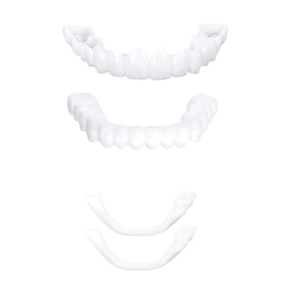 2 Pairs Regain Confident Smile Smile Whitening Teeth Snap Cap Denture Care Comfort Upper and Lower Jaw Denture for Men and Women