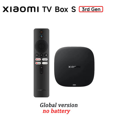 Global Version Xiaomi TV Box S 3rd Gen 4K Ultra HD 2G 32G WiFi BT5.2 Google TV Cast Netflix Smart TV Box Media Player 2025