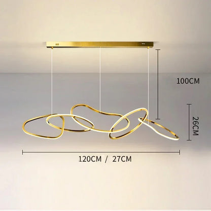 Modern Simplicity Circle LED Pendant Lights for Dining Living Home Decor Hanging Ring Chandelier Lamp Fixture