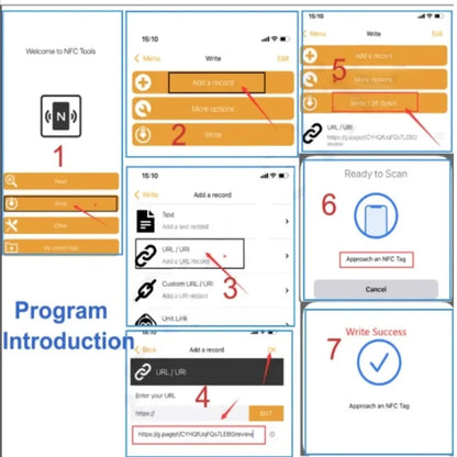NFC 215 Programmable for Google Review Card NFC Station Table 13.56Mhz QR code can be independently set to link Standing Card
