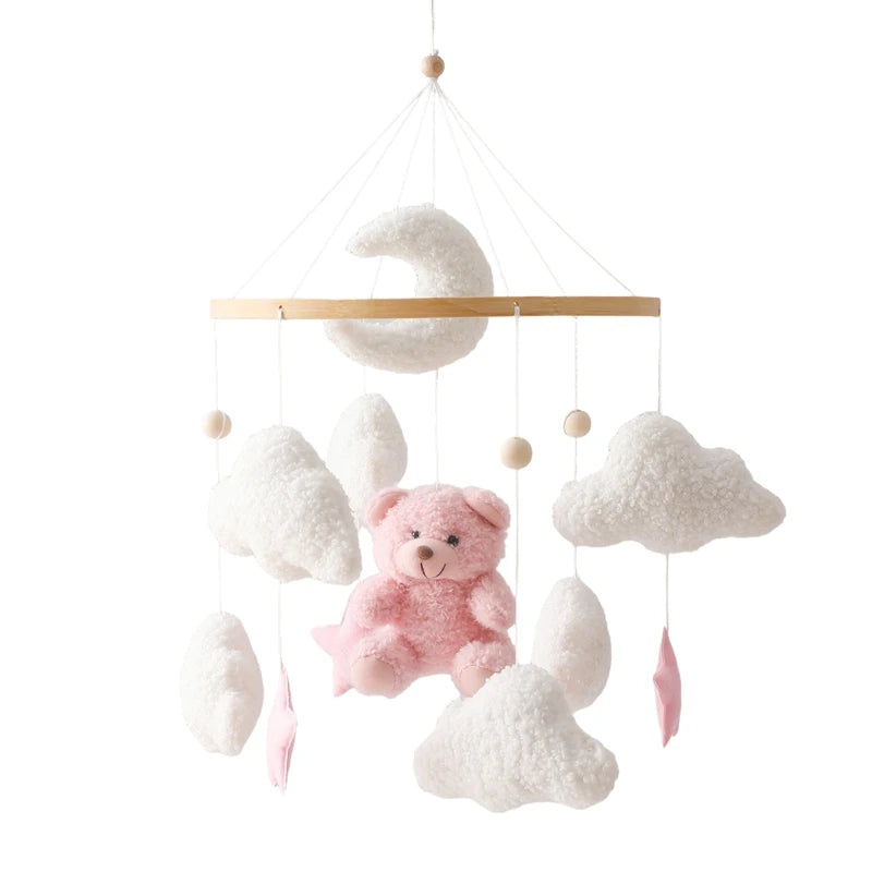 Baby Crib Mobile Bed Bell Toys Musical Rattle Educational Toys Bed Bell Newborn Mobile Bed Bell Bracket Baby Hanging Toys Holder