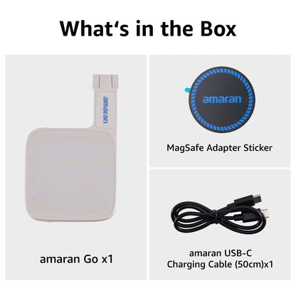 amaran Go Magnetic Phone Selfie Light Rechargeable Portable Light with Mirror for Selfie Makeup Video Conference TikTok Youtube