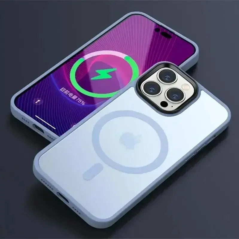 Translucent Frosted Matte Magnetic Phone Case For iPhone 17 16 15 14 Plus 13 12 Pro Max Case For Magsafe Wireless Charging Cover