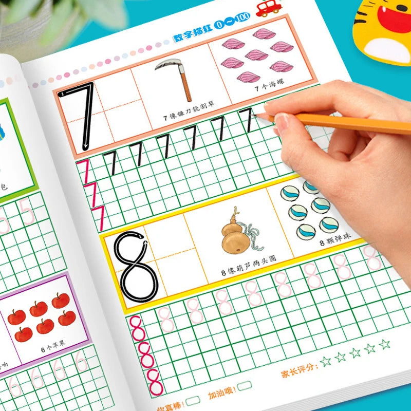 32 Pages Alphabet Tracing Workbook Educational Books Number Children Calligraphy Handwriting Copybook for Kids