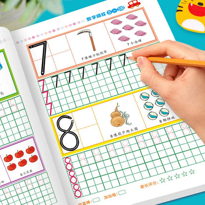 32 Pages Alphabet Tracing Workbook Educational Books Number Children Calligraphy Handwriting Copybook for Kids