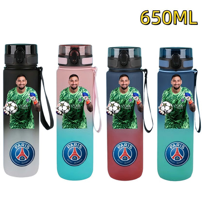 650ml 2025 Champion Team Football Star Water Cup Désiré Doué Portable Large Capacity Sports Fitness Flip Cover Drinking Bottle