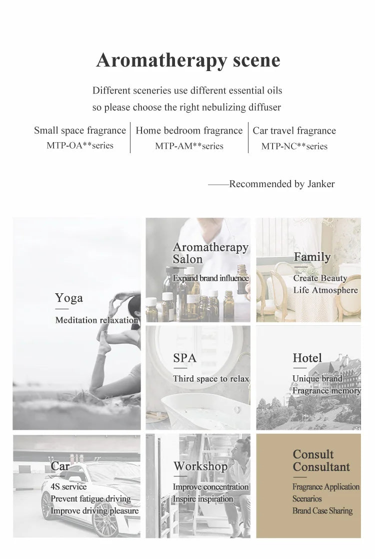 Nebulizing Essential Oil Diffuser Waterless Operated Aromatherapy Diffuser for Home Wood and Glass Aroma Diffuser Scent Machine