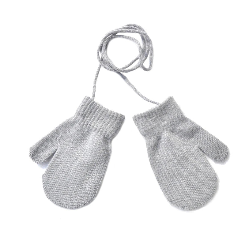 New 1-4Y Kids Gloves Winter Baby Plush Coral Gloves Toddler Full Fingers Cute Mittens Warm Windproof Glove For Boys Girls