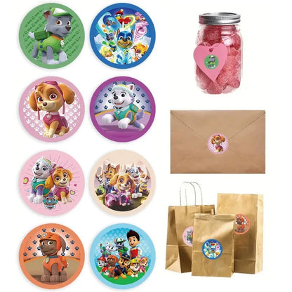 500 Sheets/Roll Paw Patrol Sticker Cartoon Anime Sticker Decoration Kids Album Diary Envelope Sealing Paper Tape Kids Toys