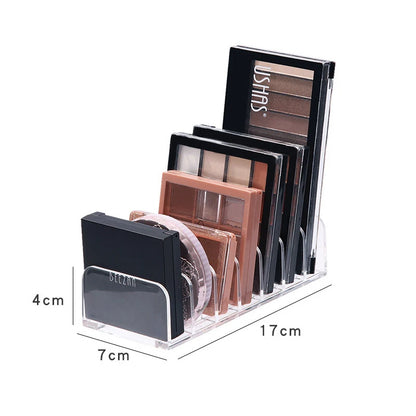 Premium Acrylic Eyeshadow Palette Organizer - Makeup Storage Tray with Compartments for Cosmetics