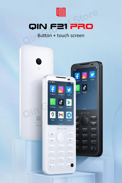 Qin F21 Pro Smart Touch Screen Phone Wifi 2.8 Inch 3GB 32GB Bluetooth 5.0 Duoqin Global Version 2120mAh Android Play Store Phone