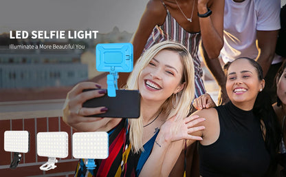 LED Selfie Light,60 LED Beads 2500mAh Rechargeable CRI 97+, 7 Light Modes,Portable Clip on Light for Phone Tablet Laptop TikTok
