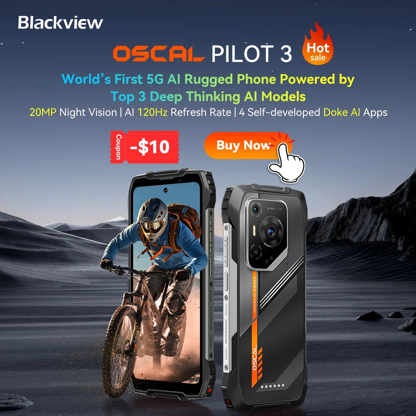 [World premiere]Blackview W80 PRO Outdoor Rugged Smart Watch, GPS Position Smartwatch, 1.91‘’ Display, 900mAh with Flashlight
