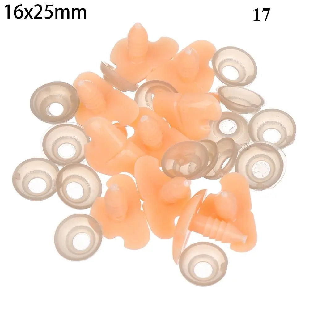 10Pcs Plastic Nose Crafts Doll Triangle Noses Oval Safety Noses Pigs Noses Plush Animal Nose DIY Animals Buttons For Dolls Fox