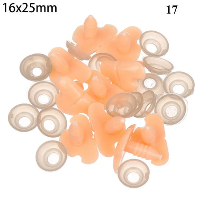 10Pcs Plastic Nose Crafts Doll Triangle Noses Oval Safety Noses Pigs Noses Plush Animal Nose DIY Animals Buttons For Dolls Fox
