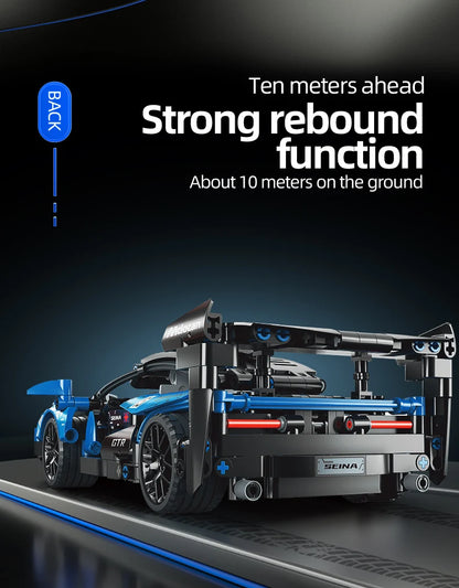 ToylinX 1/18 523 PCS Technical Mechanical Supercar Racing Racing Building Block Assembled Toy Car for Kids Boy Christmas Gifts