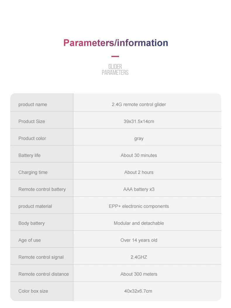 G1 Drone Glider Beginner Profesional 3 Channel RC Aircraft Remote Control Hand Throwing Plane Foam Electric Outdoor Airplane